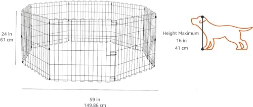 Amazon Basics YE128061B-24-2 Foldable Metal Exercise Pet Play Pen thumb #1