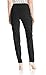 SLIM-SATION Women's Wide Band Regular Length Pull-on Straight Leg Pant with Tummy Control, Black, 2
