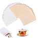 Lote de 100 bolsas de té, filtro de té de papel desechable con cordón, bolsa de té vacía para rellenar Tea Bags Empty, apta para taza de té en vrac café, hierbas, especias (blanco, marrón, 6 x 8 cm)