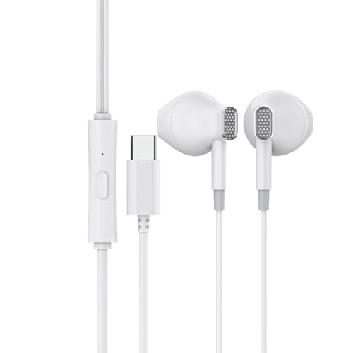 USB C Wired Headphone-In-earXeICzAType-C}CN|X}[gtHAbvgbvA^ubgI[fBIANAR[TEhAKȃtBbgARpNgȗsp̃mCYCz