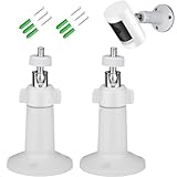 2 Pack Adjustable Wall Mount for Ring Stick Up Cam Wired/Battery and Ring Indoor Cam HD Security Camera, 360 Degree Adjustable Mounting Bracket for Camera with 1/4 Screw Connector White (2 Pack)