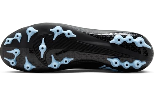 Nike Mercurial Superfly 10 Academy Artificial-Grass High-Top Soccer Cleats (Black/Ice Blue)4