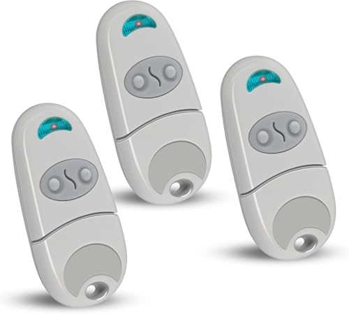 3PCS Télécommande Portail Garage 433.92MHz, 2 Canaux Compatible avec TOP-432EV/EE/NA,...