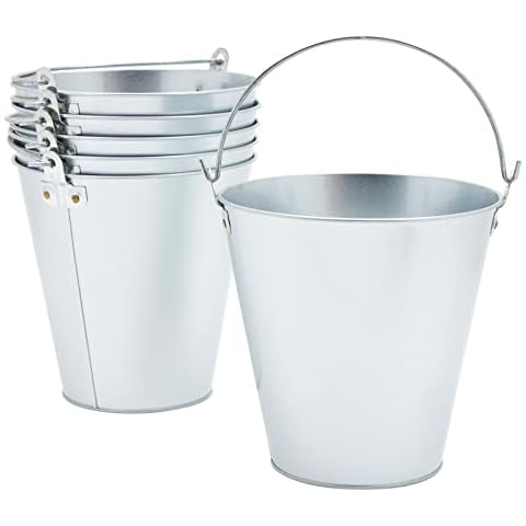 6-Pack Galvanised Metal Buckets for Parties Cover