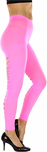 Image of ToBeInStyle Women's Slashed Ripped Shredded Distressed Hosiery Tights Leggings Music Festival