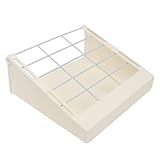 Milisten Großes Kaninchen Futterbecken mit Halterung Kunststoff Stahl Käfigeinbaugestell für Kleintiere Wie Meerschweinchen und Chinchilla Futterspender zur Abfallvermeidung