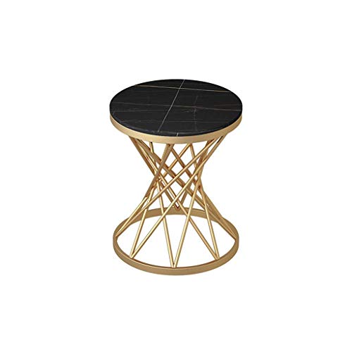 HTLLT Storage Table Sofa Side Table Marble Small Round Table for Livin