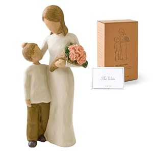 Mother and Son Figurines, Mothers Birthday Gifts from Son, Thank You Gifts for Women, Sculpted Hand-Painted Figures, Mothers Day Christmas New Moms Gift