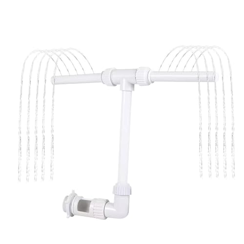 Bvizyelck Fontana per piscina interrata, spruzzatore di raffreddamento per piscina, cascata a doppio ugello per laghetto per pesci, cortile, riunioni di famiglia, matrimoni, area giardinaggio