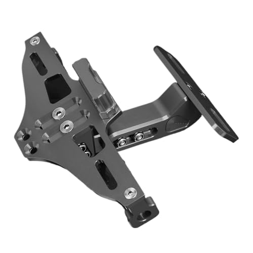 BTCTLPLMKK For ZZR1400 2015-2023 バイク用 ウインカー リアナンバープレートホルダー バイク用 ナンバープレートステー(グレー)