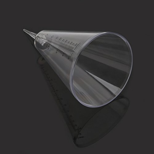 Outdoor Rain Gauge, Plastic Clear Conical Rain Measure Gauge Meter For Garden Yard With Stake, Easy To Read #TOP3