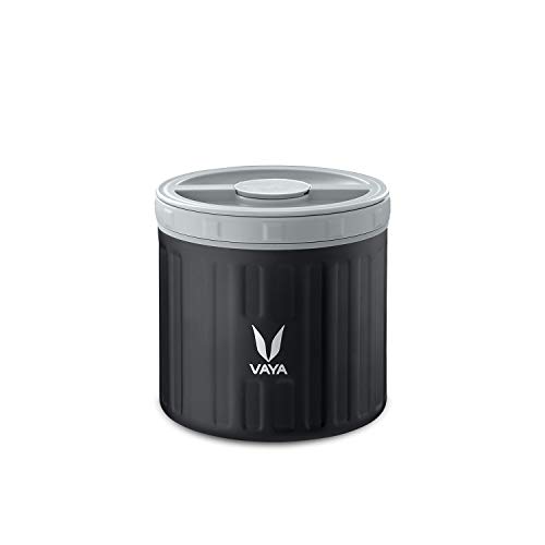 Image of VAYA PRESERVE Vacuum Insulated Lunch Box for Kids, Office Women, 260 ml Stainless Steel Tiffin Box, Meal Container, Meal Jar, Suitable for One Pot Meal,Black