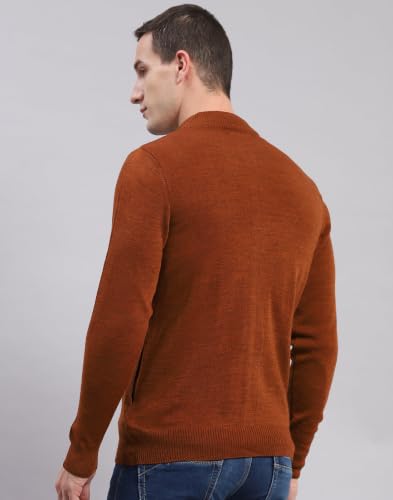 Image of Monte Carlo Men Regular Fit Full Sleeve Solid T Neck Winter Pullover (Pack of 1)