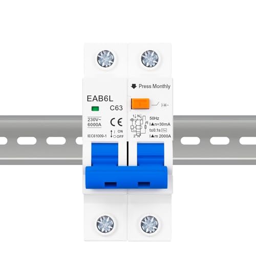 Protector de fugas MCB 2P 32A disyuntor de corriente residual RCD 5