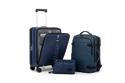 CONCEPTEN PP Luggage Set, 21In 3Piece Expandable Suitcase Set. Carry - on Size, Front - Opening Design, Spinner Wheels & TSA Lock for Durable Travel