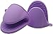 Mitaines de Four en Silicone pour Une Utilisation instantanée dans la marmite ou la Cuisine comme maniques ou Porte-gâteaux Les Mitaines de Four et Les Porte-Mitaines (Violet, 2pcs/Set)