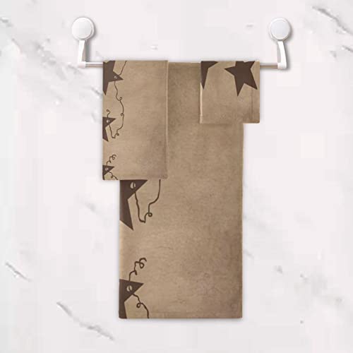 Primitive-Bath-Towels-Set-of-3Vintage-Country-Rustic-Texas-Star-Farmhouse-Decoractive-Bathroom-Towels-Set-1-Bath-Towel1-Hand-Towel1-WashclothSoft-Shower-Towels-for-Bathroom-Beach-Gym-Spa Primitive Bath Towels Set of 3Vintage Country Rustic Texas Star Farmhouse Decoractive Bathroom Towels Set 1 Bath Towel1 Hand Towel1 WashclothSoft Shower Towels for Bathroom Beach Gym Spa