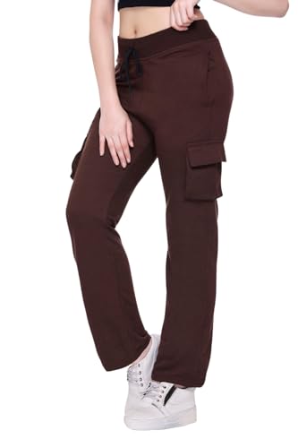 Image of White Moon Women's 4 Pocket Cargo Joggers for Gym - Comfortable Track Pants for Women, Cotton Jogger Combo Pack of 2, Ideal Track Pants for Women, Cargo Joggers for Everyday Wear