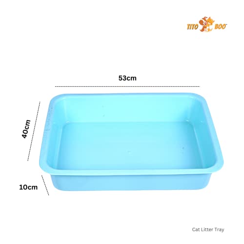 Tito-Boo-Pro-Cat-Litter-Tray-Premium-Virgin-Quality-Cat-Litter-Accessories-Pack-of-01-Multi-Colored-Dimensions-53cm-40cm-10cm