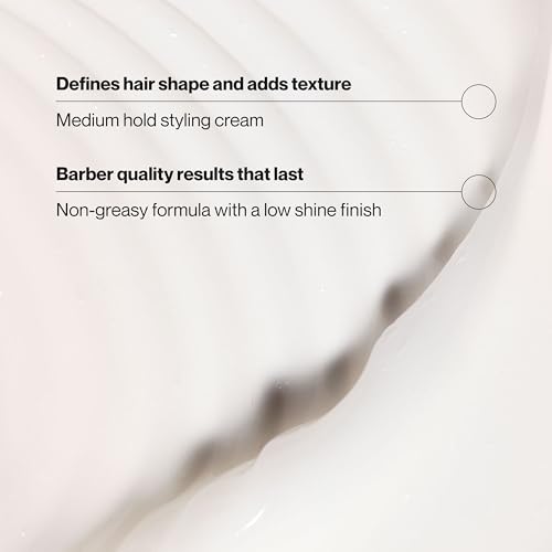 Suave Hair Cream Barber Essentials Defining Cream for Men, Medium Hold and Low Shine, Long-Lasting Barber Quality Results, 1.75 oz