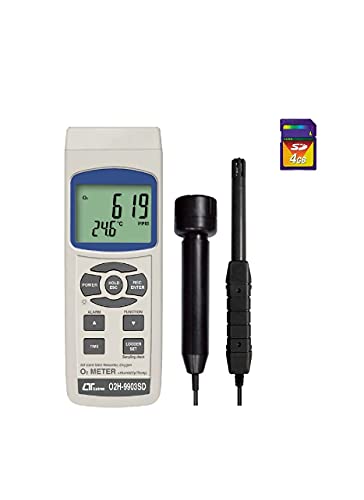 Portable Real Time Datalogger Type O2 Air Oxygen (Range: 0 to 30%), Temperature & Humidity Meter for Theatre, Auditoriums, Workplace, Amphitheatre | Model: O2H -9903SD O2