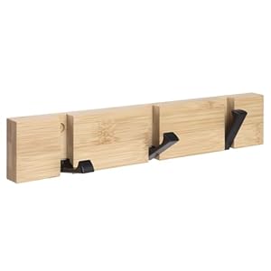 GeeRic Wandgarderobe Holz mit 3 Haken