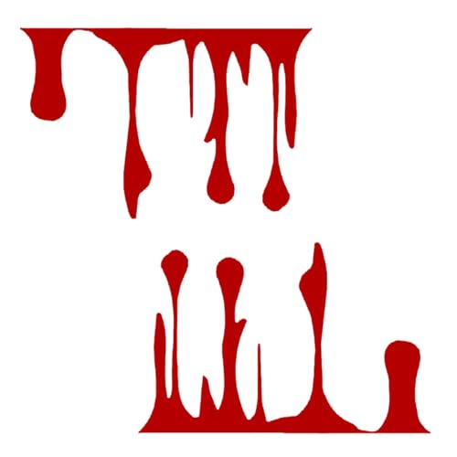 Image of Flowing Blood Bloody Sticker Decal, Blood Dripping Car Sticker, Theme Bleeding Decals for Car Motor Tail Light Window Bumper Decoration(2PCS)