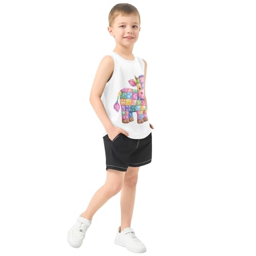 Patchwork Cow Boys Tank Tops Toddler Boys' Assorted Sleeveless Tank Tops for Sports,3T4