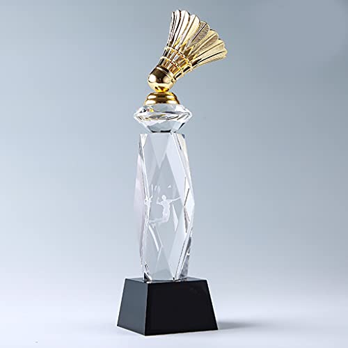 Speciale Trofee Voor Badmintoncompetitie Creatieve Kristallen Trofee Uitstekende Trofee Voor Badmintonspelers Souvenir Voor Badmintoncompetitie (Color : Clear, Size : 32.5cm) - Image 7