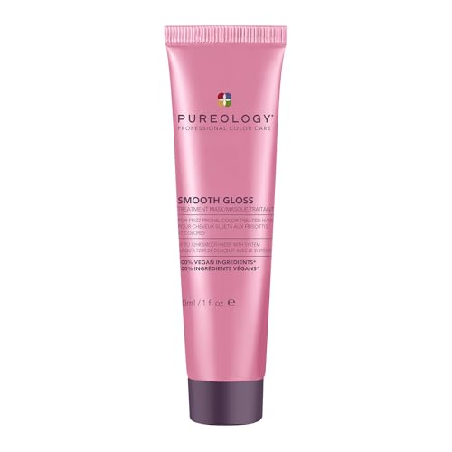 Pureology Smooth Gloss Treatment Mask - Smoothing Hair Mask Instantly Detangles & Conditions Frizz Control & Humidity Protection For Frizz-Prone Color-Treated Hair Vegan 1 Fl Oz