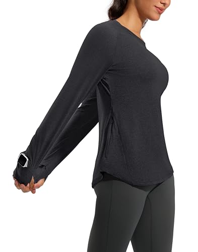 G Gradual Long Sleeve Workout Tops for Women Quick Dry Lightweight Running Athletic Shirts with Zip Pocket Moisture Wicking2