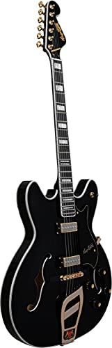 Hagstrom Guitare électrique Viking 67″ – Noir brillant - Les Beatles, Paul McCartney, John Lennon, RIngo Starr, George Harrison Hagstrom Guitare électrique Viking 67" - Noir brillant – Image 4