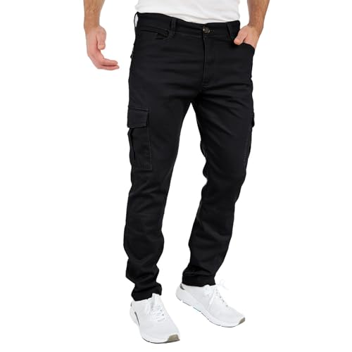 THWEI Mens Cargo Pants Casual Joggers Cotton Stretch Elastic Waist Work Pant2
