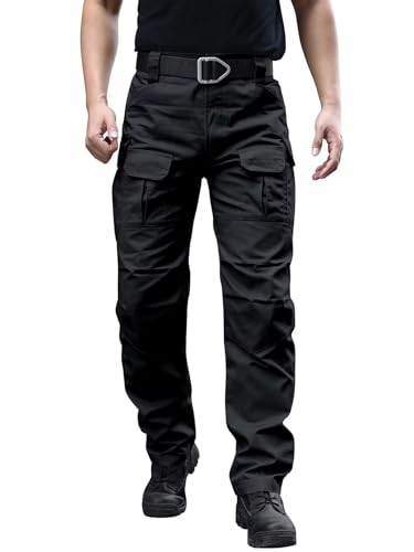 Men's Spring Fall Outdoor Hiking Pants Relaxed Fit Water Resistant Tactical Cargo Pants