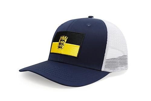 Image of International Tie State Hat for Men and Women, Adjustable Snapback Trucker Baseball Cap with Embroidered Patch