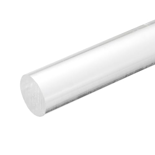 Image of MECCANIXITY Acrylic Round Rods 1 inch x 4 inch Clear Acrylic Dowel Rods Sticks Plastic Sticks Strip for DIY Crafts Lighting Gardening Decoration - 25mm x 100mm