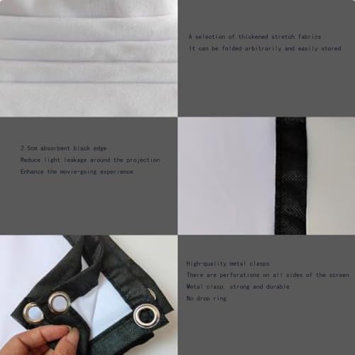 Pantalla de proyección portátil 72 pulg 16:9 4K ángulo 160° miniatura 3