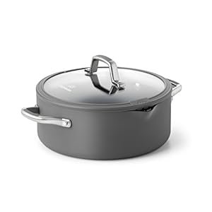 Calphalon simply easy system nonstick dutch oven 5 quart gray  urban country home decor