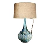 3. Multi-zone lighting for a striking effect: It can be placed in the kitchen, on a side table, as a entryway light, or as a sidelight in the living room. The handmade ceramic petal-decorated base provides accent lighting, enhancing the space's style and providing versatile compatibility.