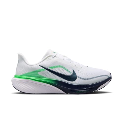 Nike Herren Air Zoom Pegasus 42, Weiß/Midnight Navy/Green Spark, 14 – Ansicht 6