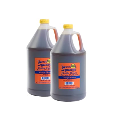 Buzzn Bee Miel cruda de Florida - Sin pasteurizar y sin filtrar (flor de naranja, 12 libras (paquete de 2))