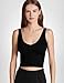 Free People Women's Solid Rib Brami Top, Black, M-L
