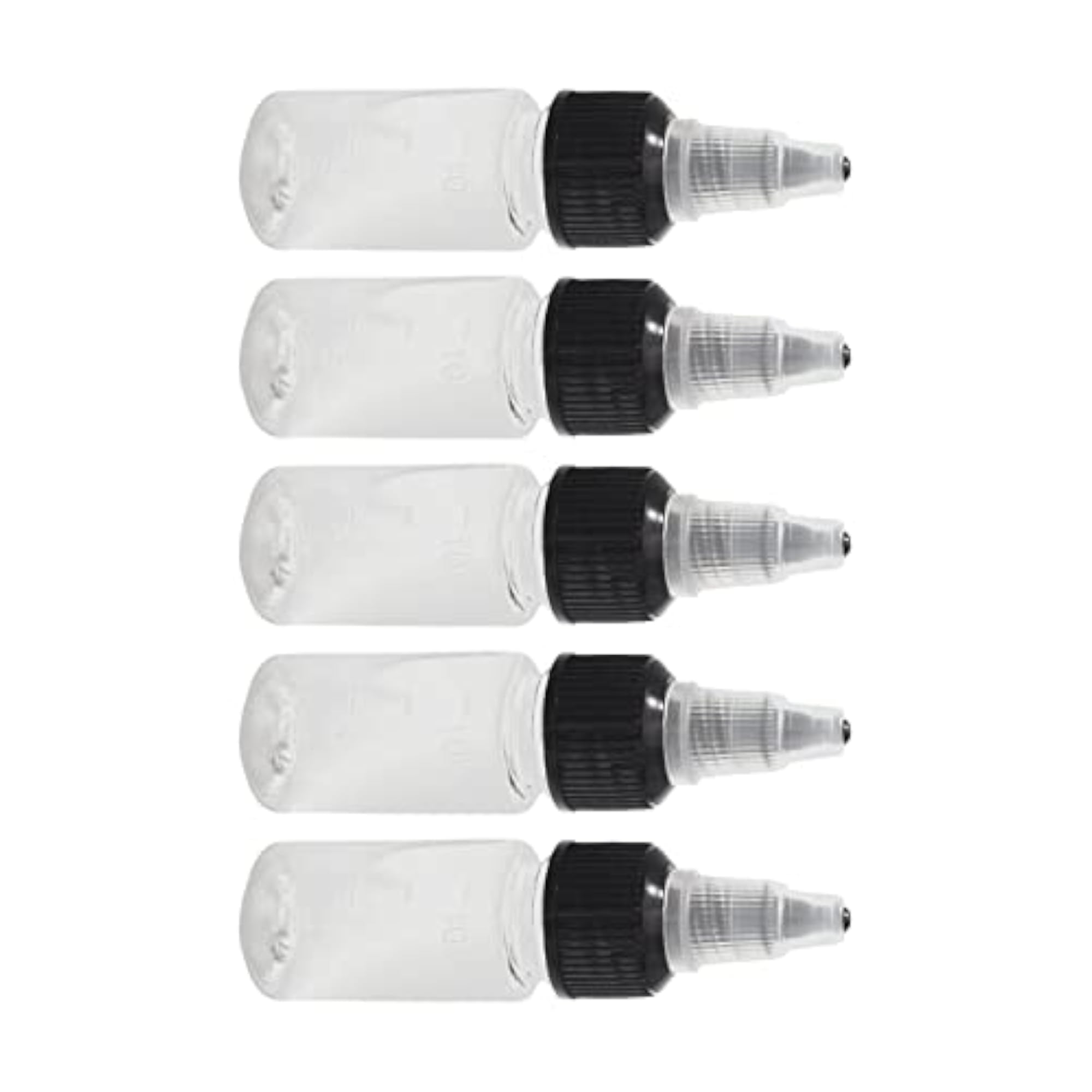 5Pcs Pointed Leak Squirt Bottles for Ink and Glue, 10Ml