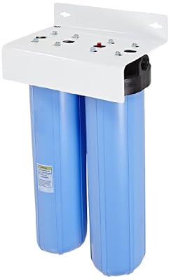 Pentair Pentek BBFS-22 Big Blue Two-Housing Filtration System, 1" NPT #20 High Capacity Water Filter Housing, Holds 20" x 4.5" Filter Cartridges