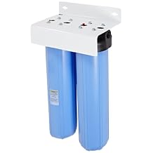 Pentair Pentek BBFS-22 Big Blue Two-Housing Filtration System, 1" NPT #20 High Capacity Water Filter Housing, Holds 20" x 4.5" Filter Cartridges