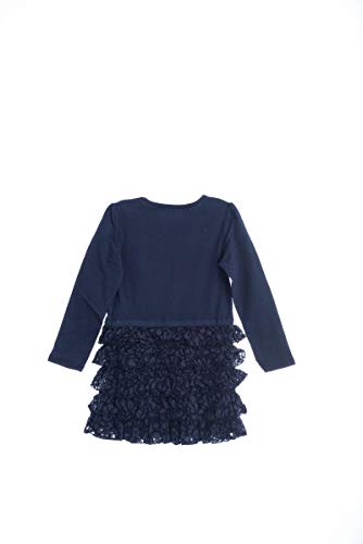 Robe Guess longue manche fillette bleue mode enfantine chic automne hiver