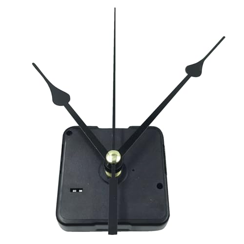 Generisch Silent Scan Uhrwerk - Ersatzwerk für Stickereiformate & Klassische Wanduhren - 12mm Gewindearm, 5.5x5.5cm - inklusive Zeiger & Schrauben