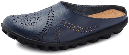 Women's Floral Fashion Slippers Hollowed Out Casual Flat Mules