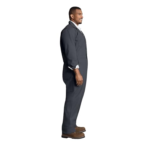 Image of Red Kap Men's Twill Action Back Coverall With Chest Pockets - Mechanic Coveralls With Concealed Zippers