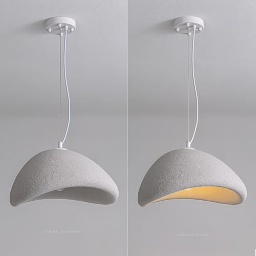 Lámpara colgante para dormitorio sin deslumbramiento luz moderna E27 blanco mate 6